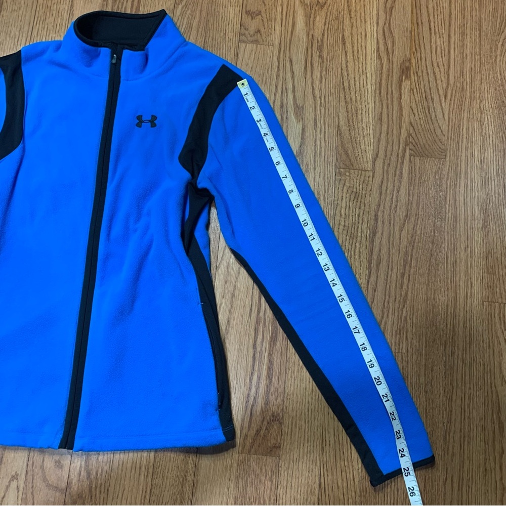 Under Armour Full-Zip Light Fleece Jacket - Cerulean Blue & Black Medium - Picture 7 of 12